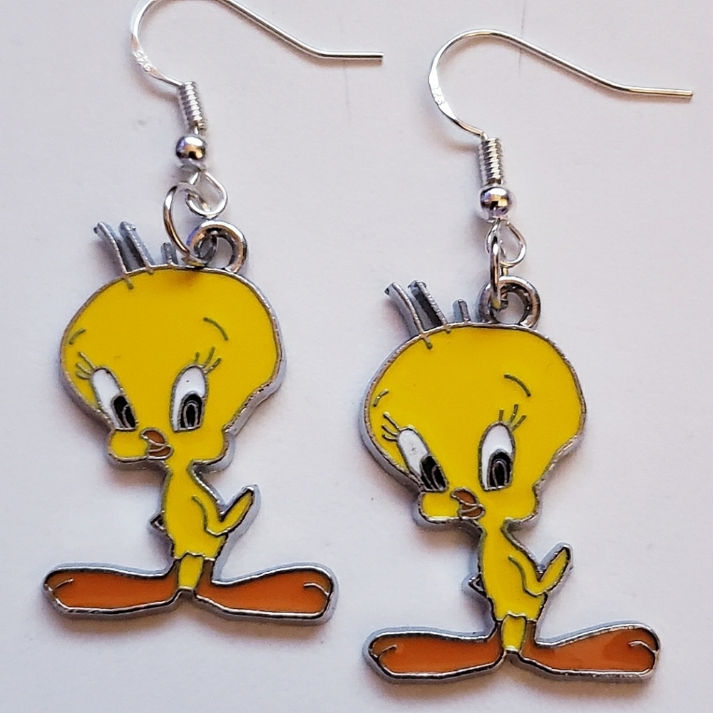 Handmade Tweety Bird Dangle Earrings